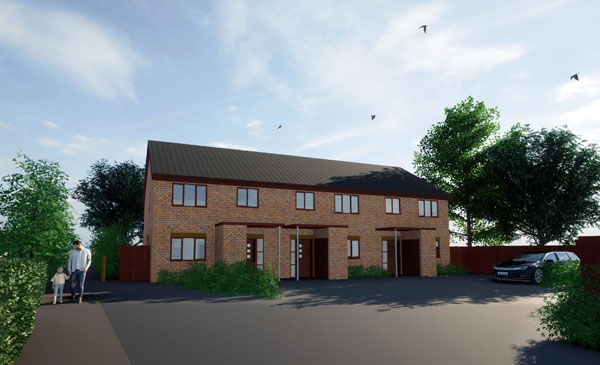 Lot: 96 - FREEHOLD SITE WITH PLANNING FOR THREE HOUSES -